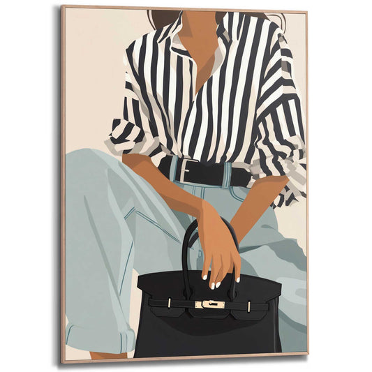 Framed Poster Fashion Pose - jeans 70x50