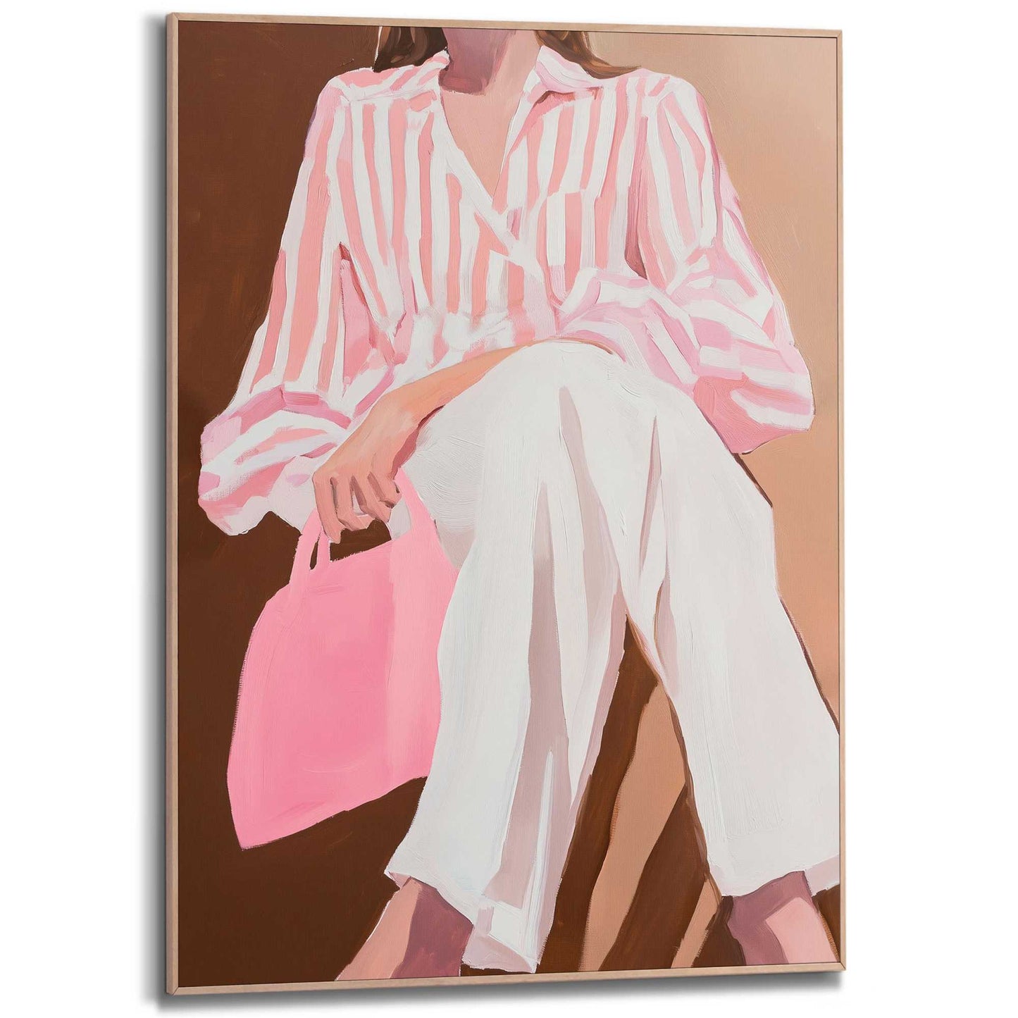 Framed Poster Fashion Pose - pink 70x50