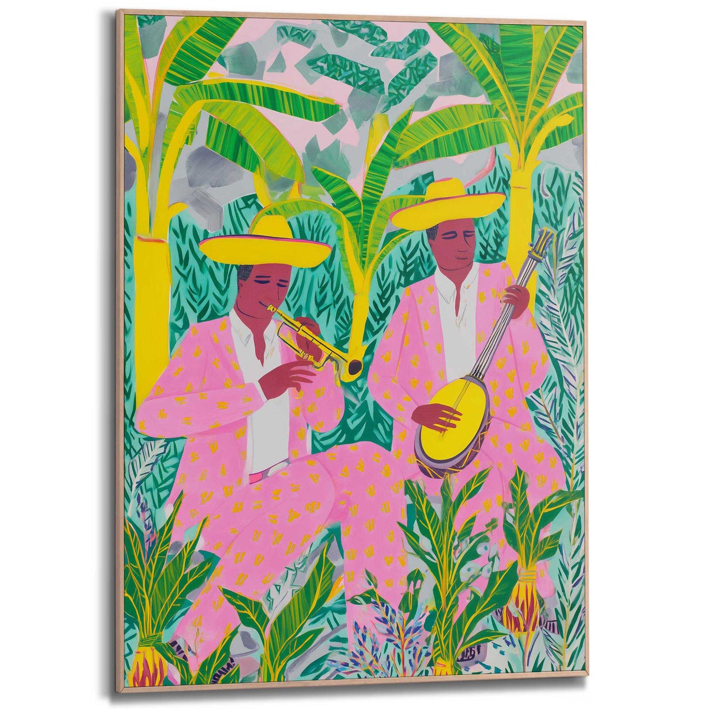 Framed Poster Tropical Music 70x50