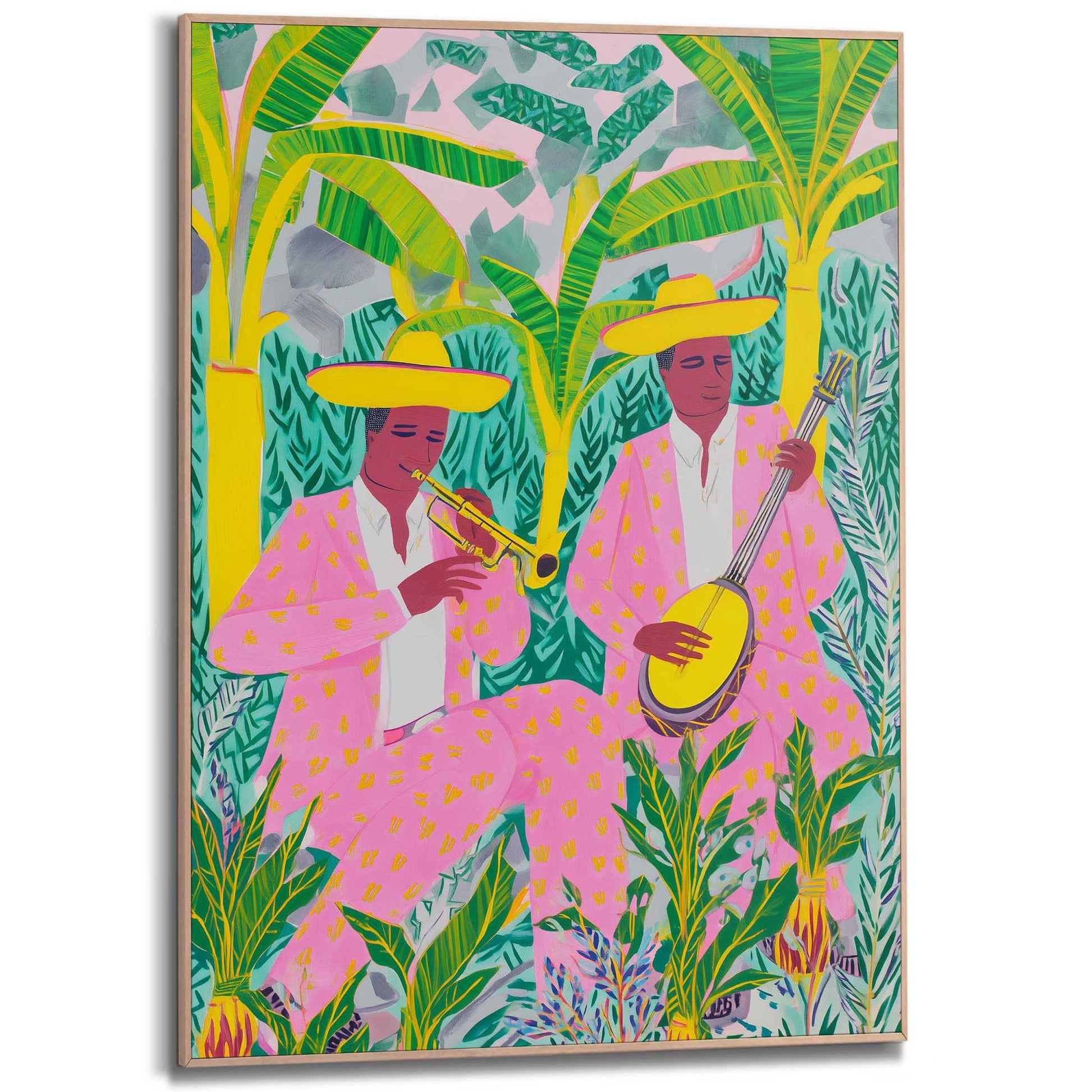Framed Poster Tropical Music 70x50
