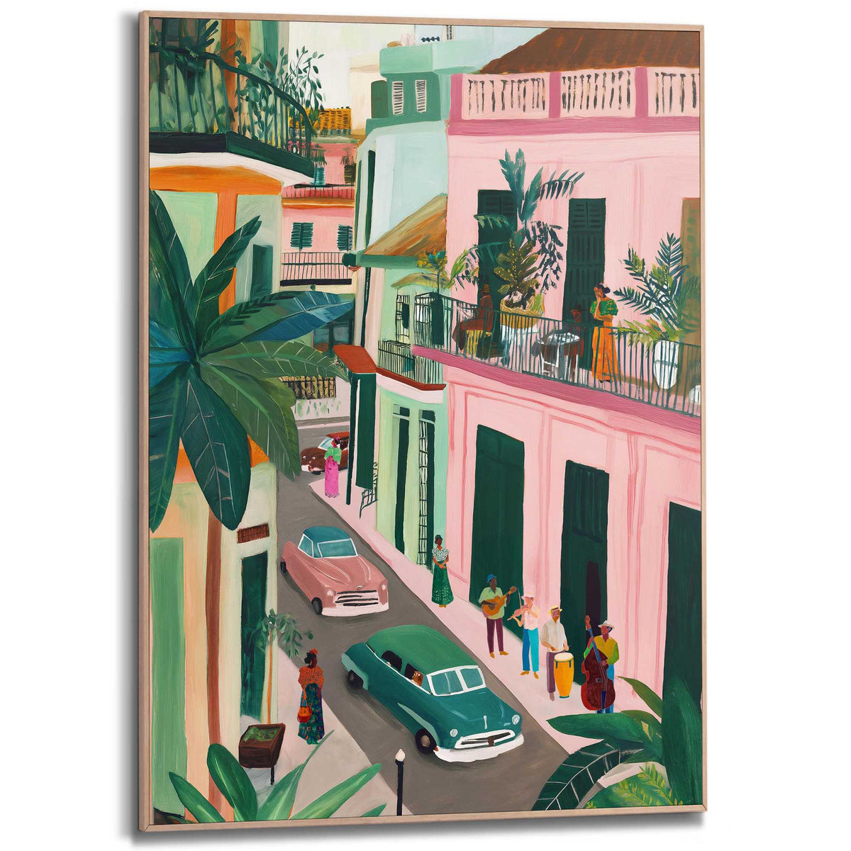 Framed Poster Havana Street - right 70x50