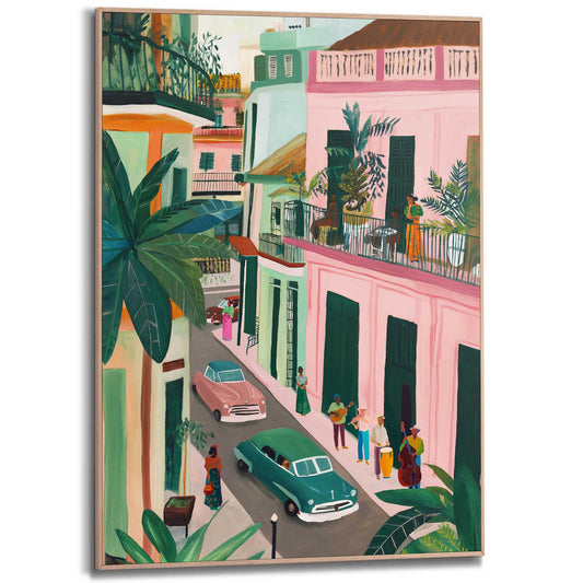 Framed Poster Havana Street - right 70x50