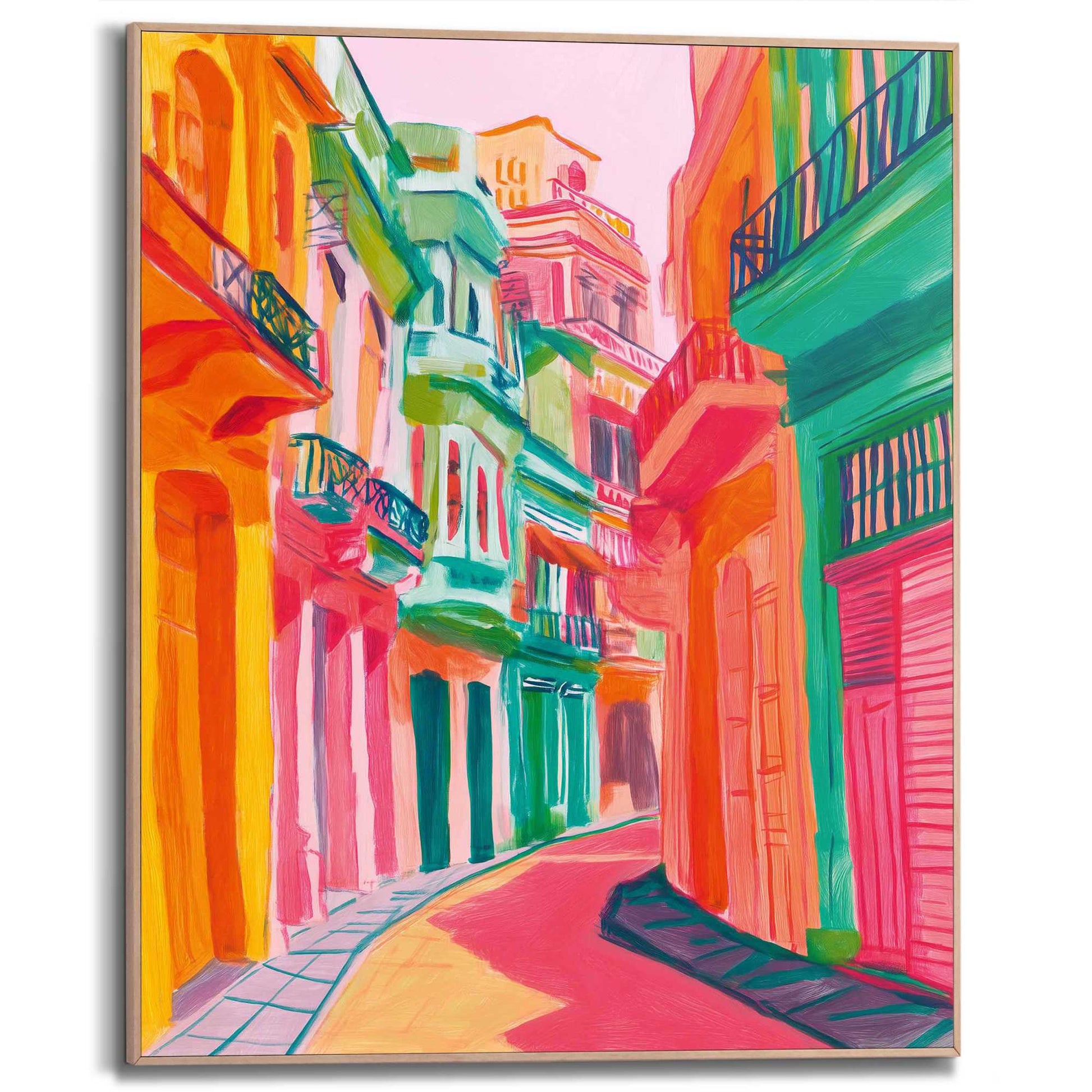 Framed Poster Havana Colour Street 50x40