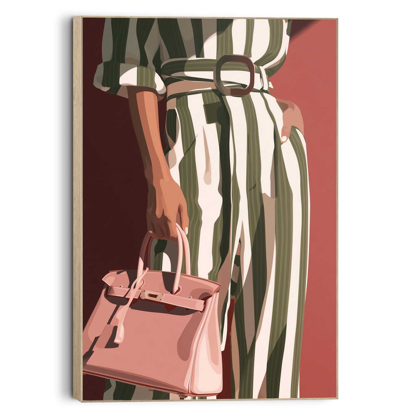 Wall Art Panel Fashion Pose - sunset stripes 90x60