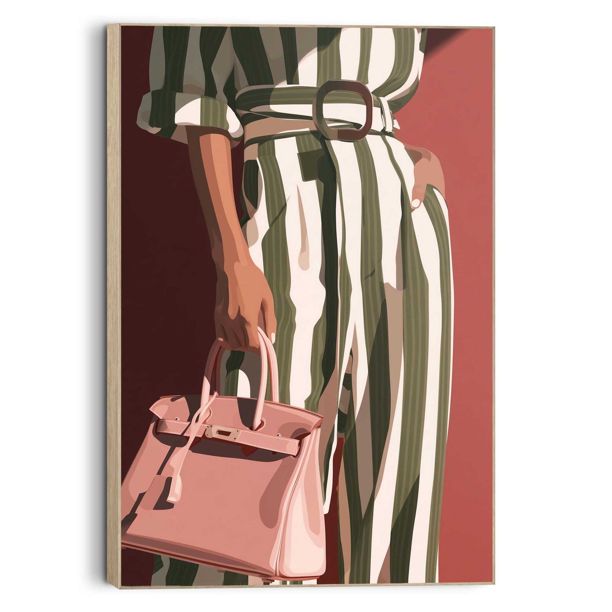 Wall Art Panel Fashion Pose - sunset stripes 90x60