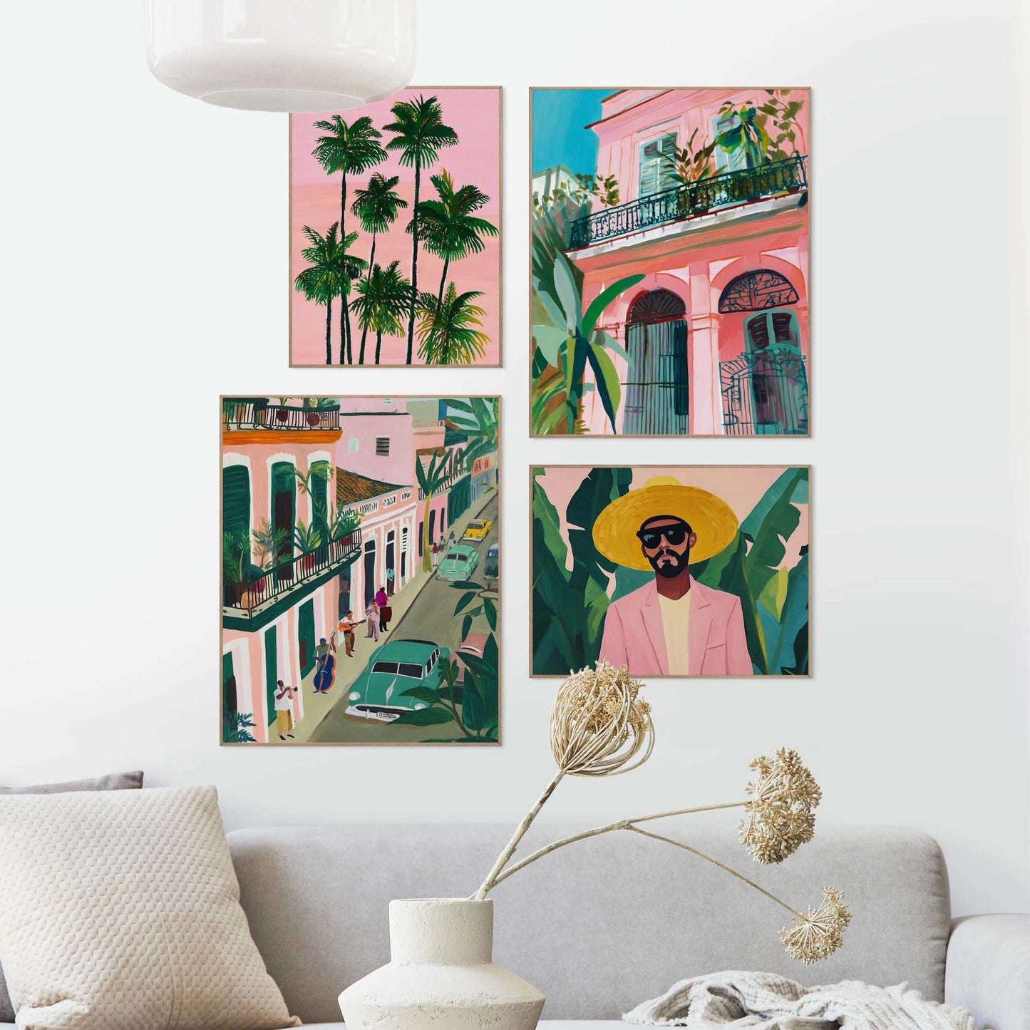 Framed Poster Cuban Style Set 50x40