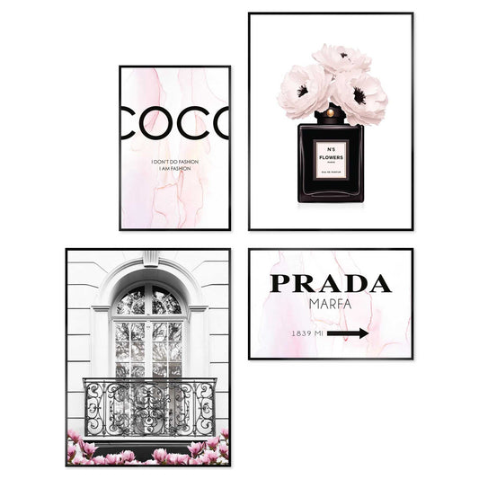 Framed Poster Pink Romance Set I 40x30