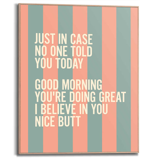 Framed Poster Just in Case 50x40