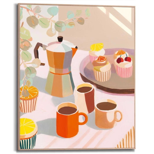 Framed Poster Coffee Scene 50x40