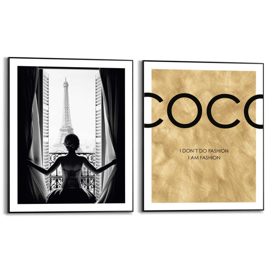 Framed Poster Golden Fashion 50x40