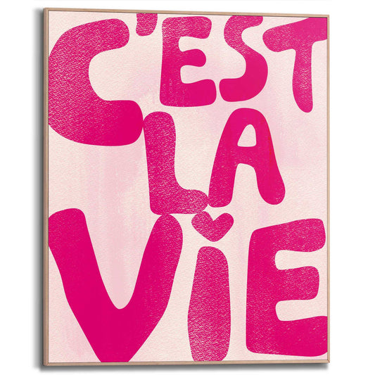 Framed Poster C'est La Vie 50x40