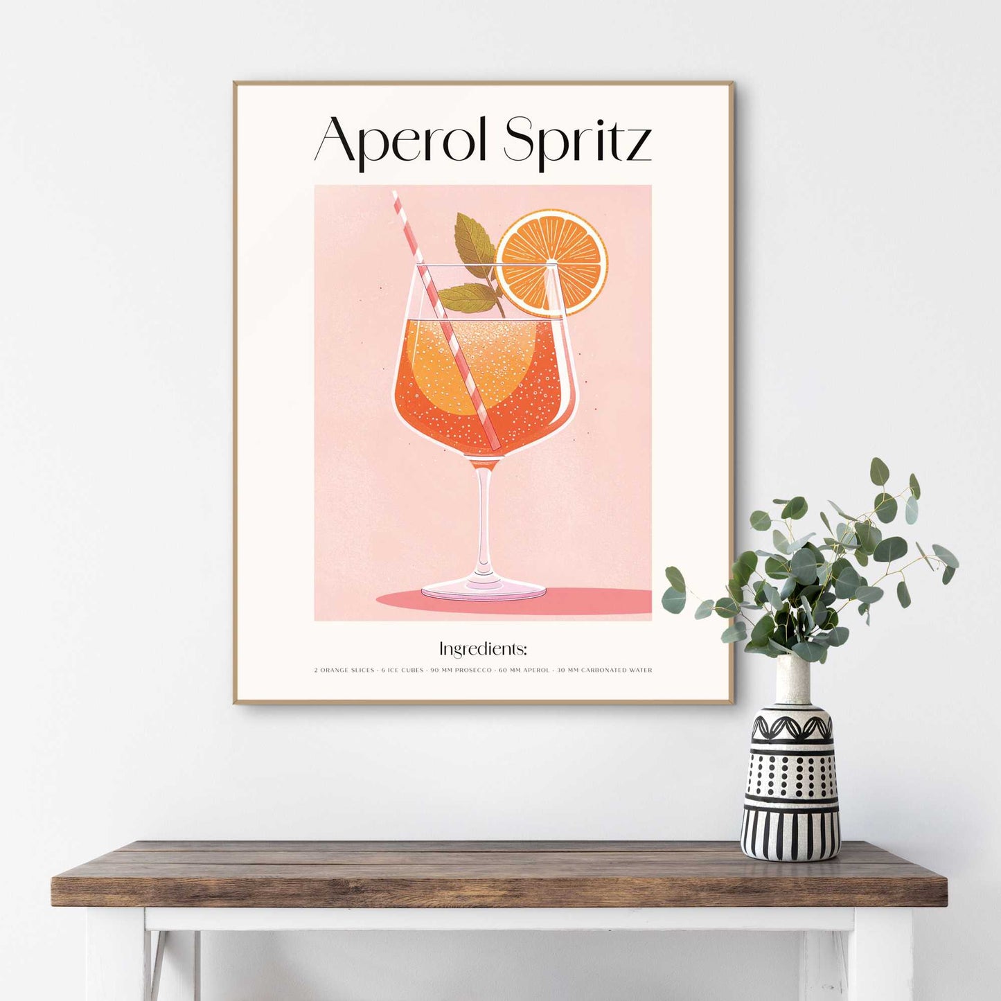 Framed Poster Aperol recipe 50x40