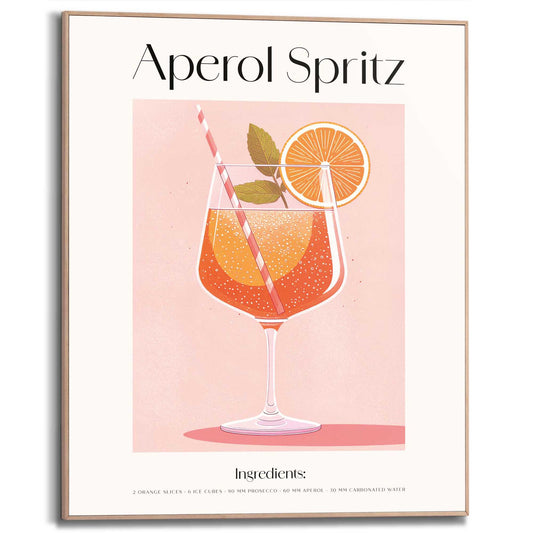 Framed Poster Aperol recipe 50x40