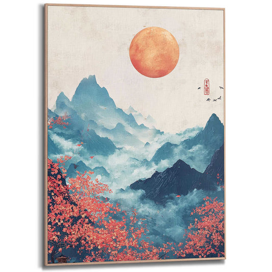 Framed Poster Japandi horizon 70x50