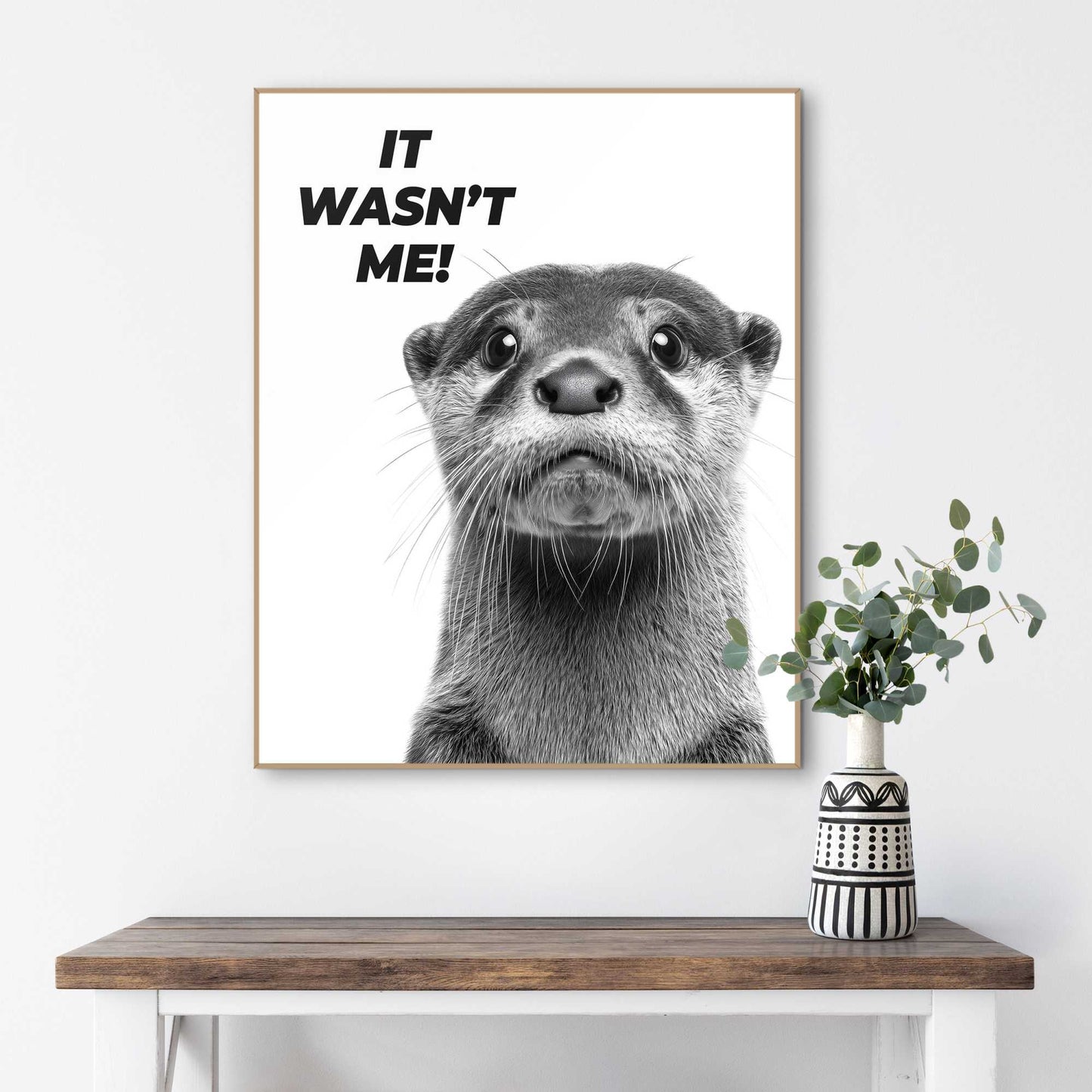 Framed Poster Otter-ly innocent 50x40