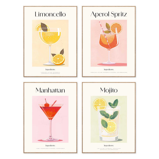 Framed Poster Cocktail time 40x30