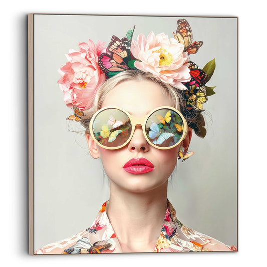 Framed Art Box Butterfly vision 80x67