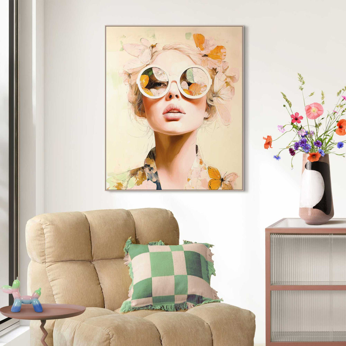 Framed Art Box Summer vibes portrait 80x67