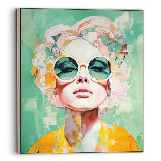 Framed Art Box Green portrait 80x67