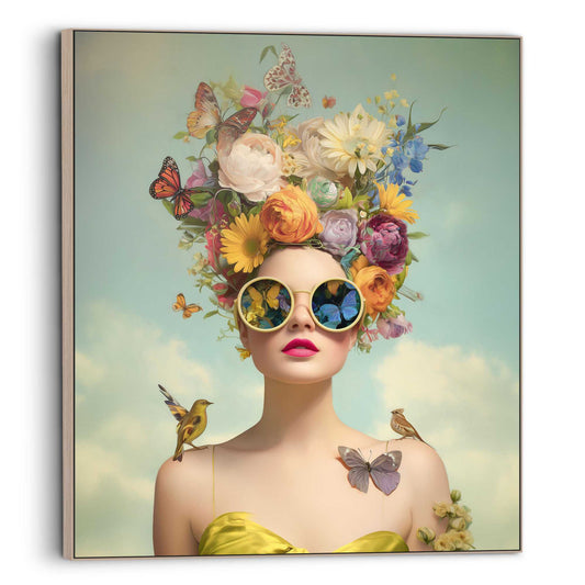 Framed Art Box Flora and fauna portrait 80x67