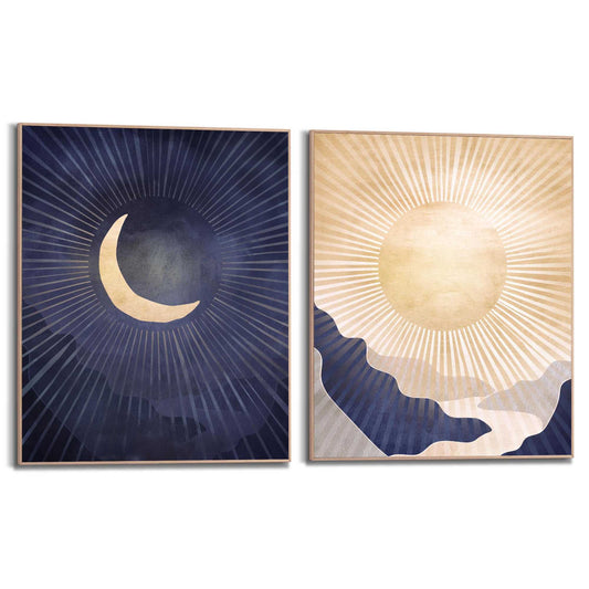 Framed Poster Day and night 50x40