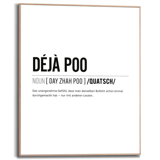 Framed Poster Déjà vu 50x40