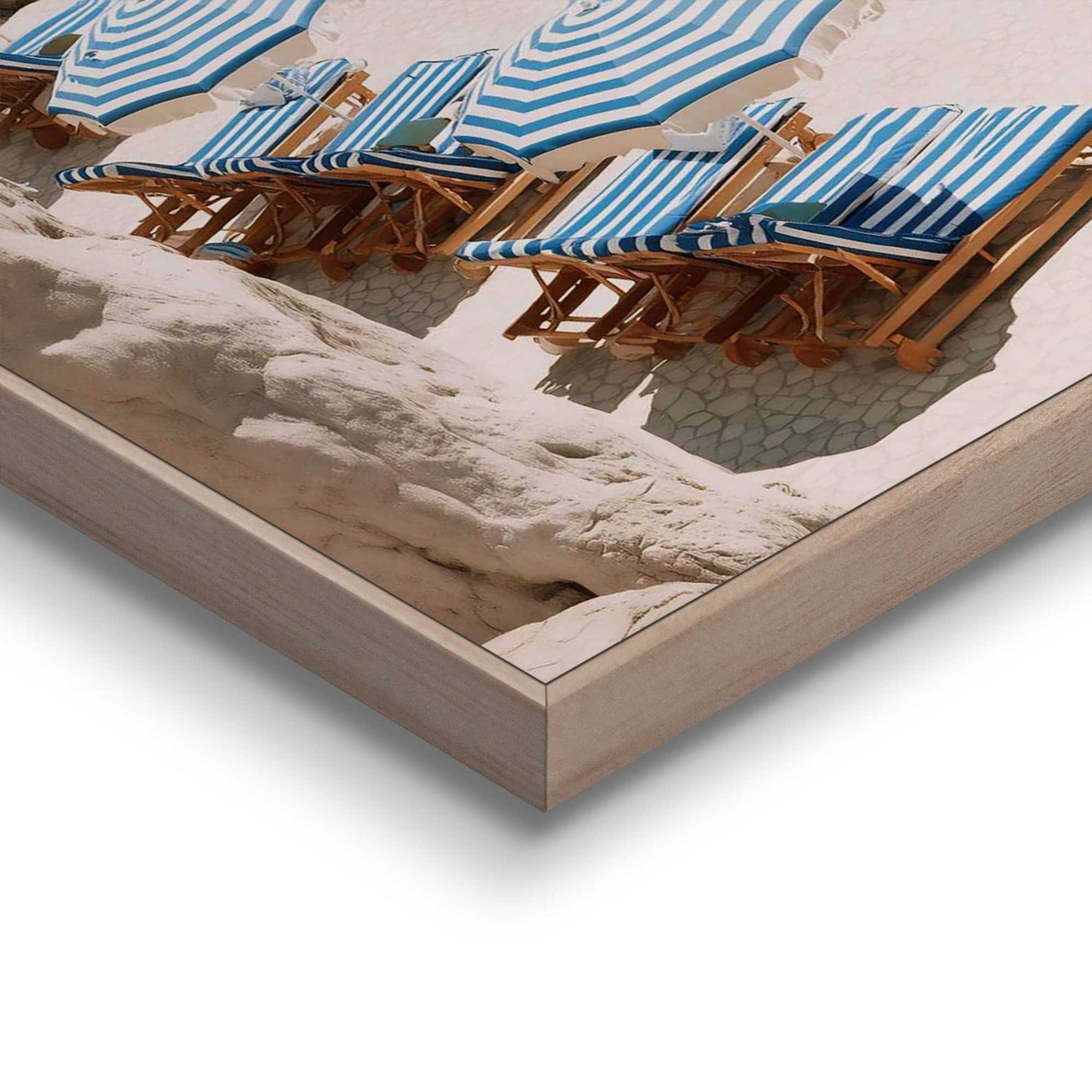 Framed Poster Private beach 50x40