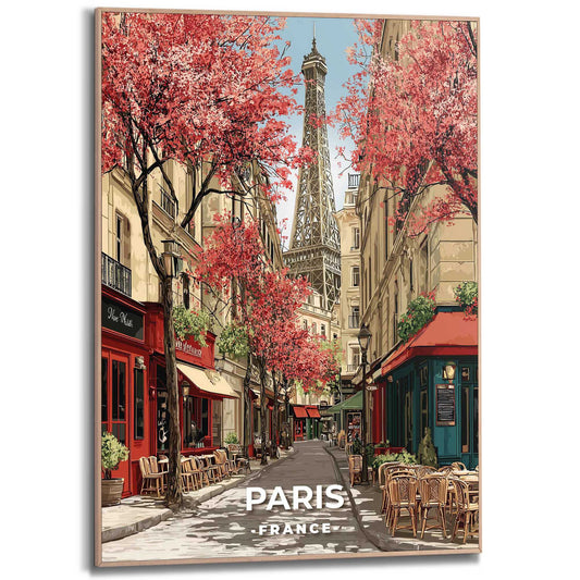 Framed Poster Spring in Paris 70x50