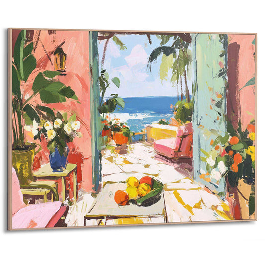 Framed Poster Summer terrace 50x70