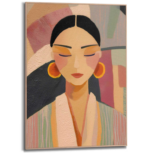 Framed Poster Abstact portait 70x50