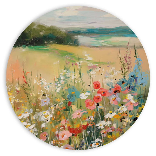 Circle Art Flower beach 50x50