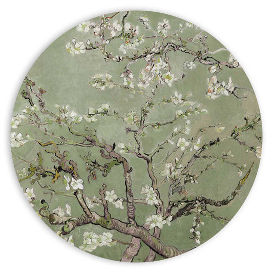 Circle Art Almondblossom green by Van Gogh 50x50