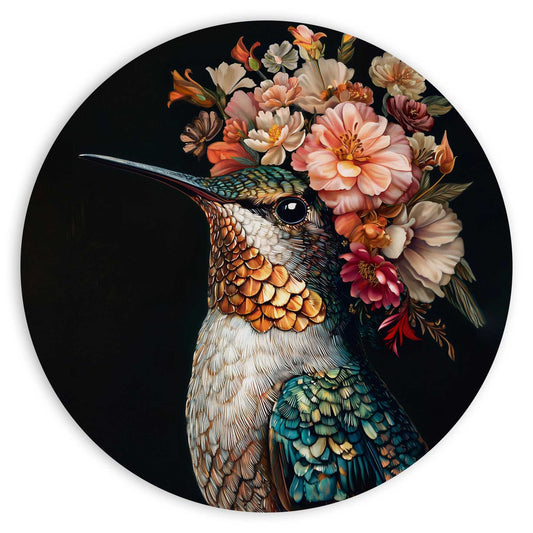 Circle Art Spring hummingbird 50x50