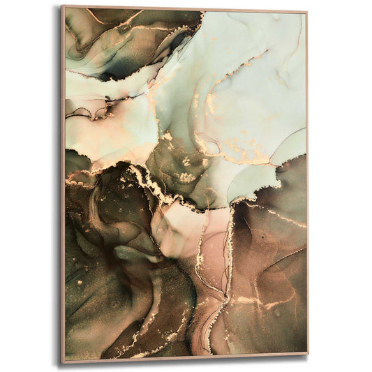 Framed Poster Bronze marble 70x50