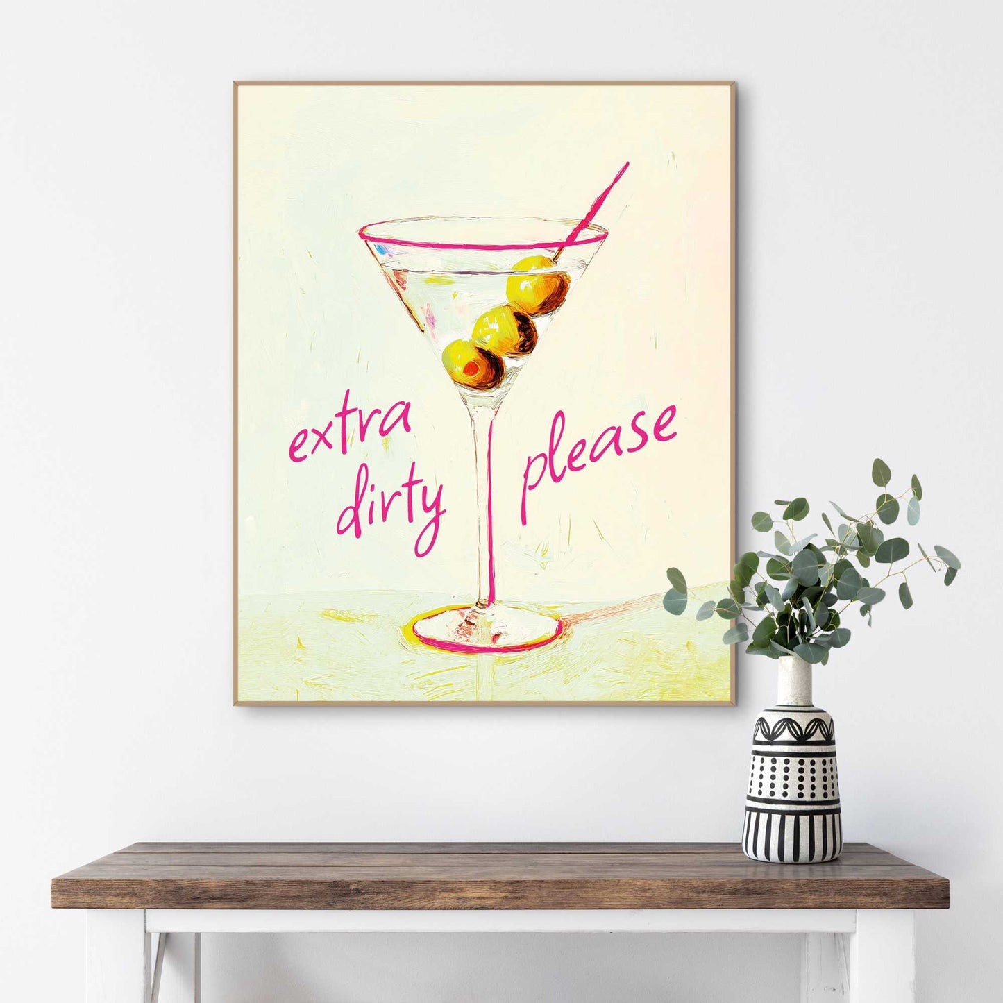 Framed Poster Dirty martini 50x40
