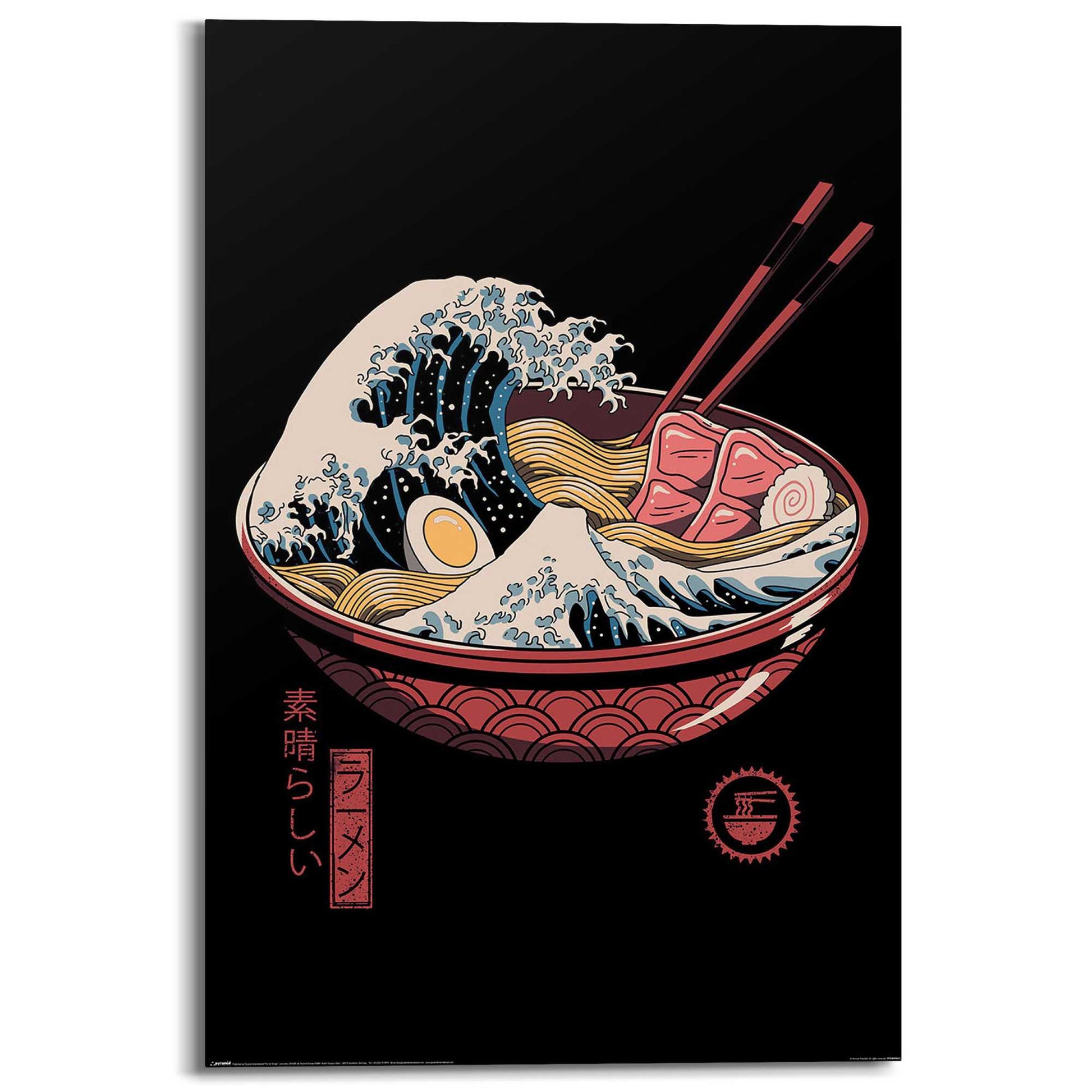 Wall Art Panel The great wave in noodles from Vincent Trinidad 90x60