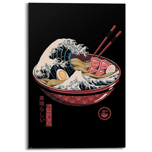 Wall Art Panel The great wave in noodles from Vincent Trinidad 90x60