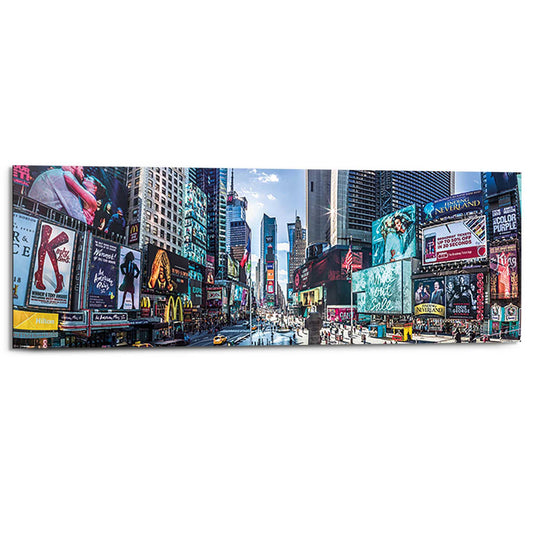 Wall Art Panel Panoramic view of Times Square, NYC 30x90