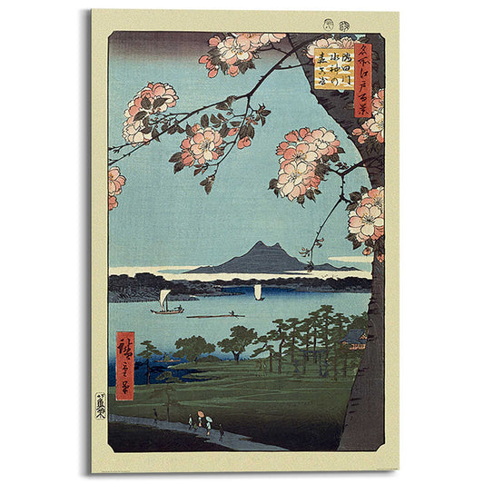 Wall Art Panel Masaki and Suijin grove from Hiroshige 90x60
