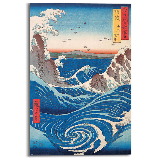 Wall Art Panel Naruto-whirpools from Hiroshige 90x60