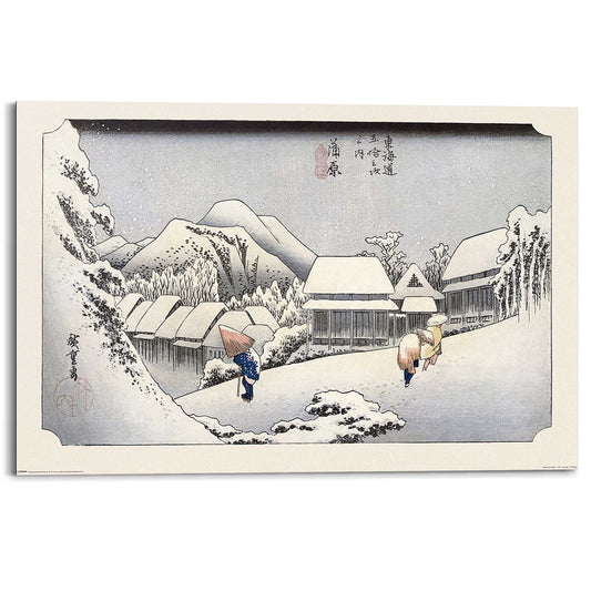 Wall Art Panel Evening snow by Hiroshige 60x90