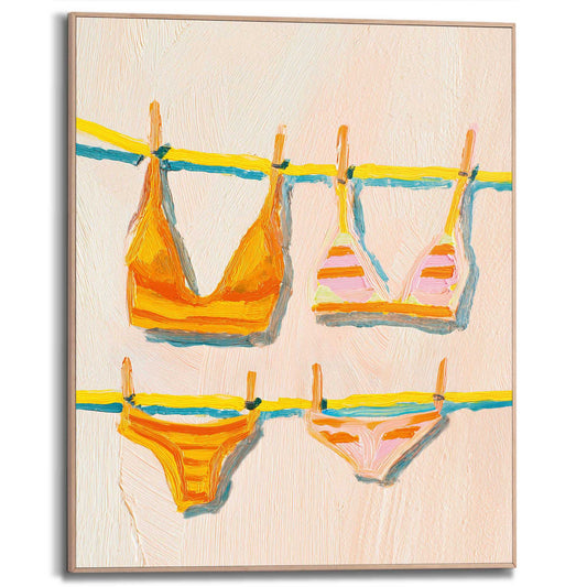 Framed Poster Swimsuits drying 50x40