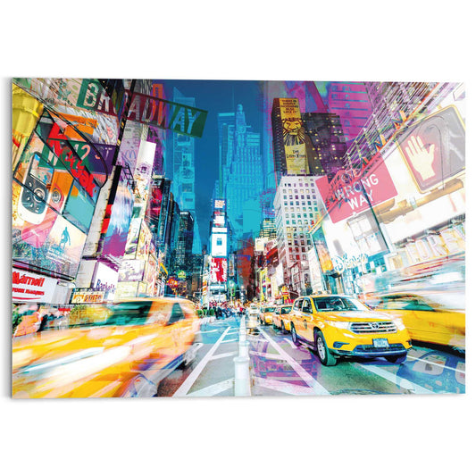 Plexiglass Busy time in New York 70x100