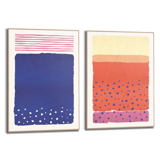 Framed Poster Abstract colours 70x50