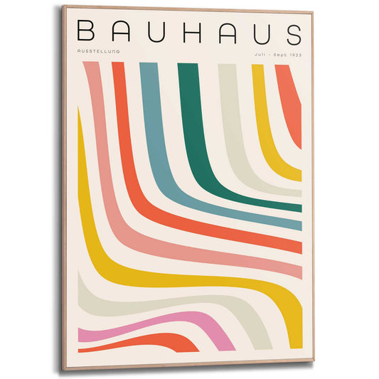 Framed Poster Bauhaus Art colourful 70x50