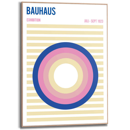 Framed Poster Bauhaus Art circles 70x50