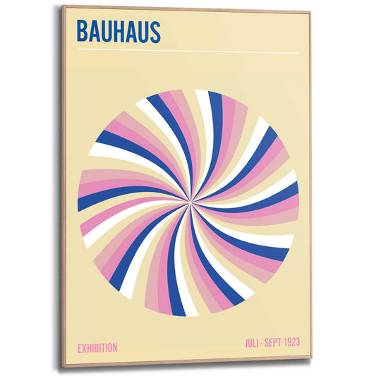Framed Poster Bauhaus Art abstract design 70x50