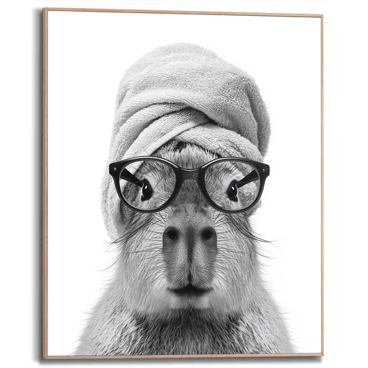 Framed Poster Fresh capybara 50x40