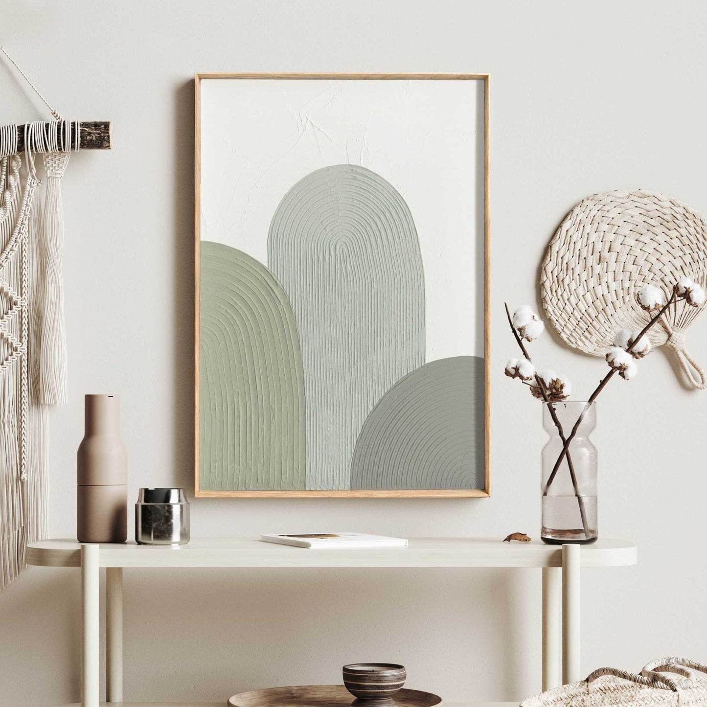 Handmade Art Arches - green  70x50