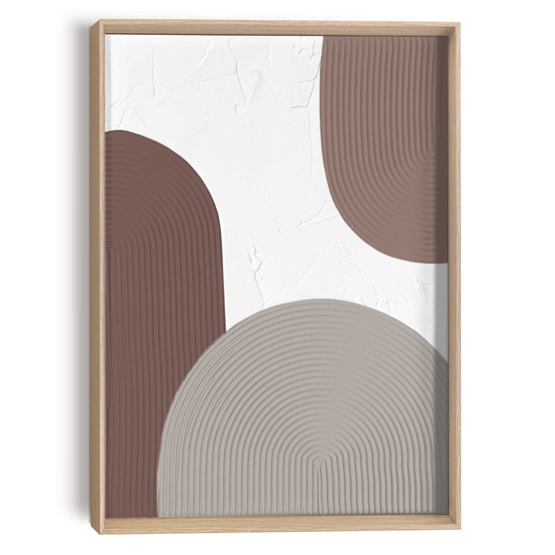 Handmade Art Organic shapes - brown 70x50